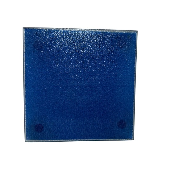Cobalt‎ Blue Glass w/ legs Trivet Hot Plate Pots Pans Heat Resistant "6 x 6" - Picture 1 of 5